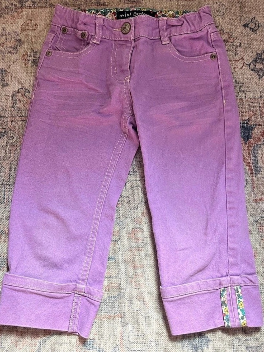 mini Boden Purple Casual Pants
